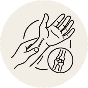 Illustration zur ergotherapeutischen Handtherapie und Rehabilitation