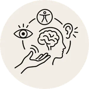 Illustration zur Ergotherapie für Wahrnehmung, Bewegung und Koordination